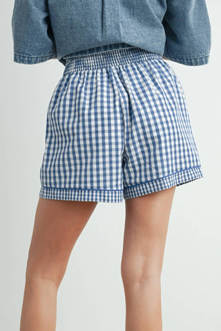Jordan Gingham Shorts-Shorts-BUTTERMELON-Summit Lane Boutique, Women's Apparel and Gifts located in Grand Rapids, MI