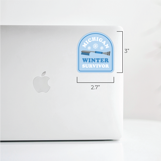 Michigan Winter Survivor Sticker-Stickers-Stuck on Michigan-Summit Lane Boutique, Women's Apparel and Gifts located in Grand Rapids, MI
