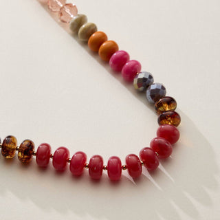Mixed Bead Short Necklace with Adjustable Length-Necklaces-Frem-Summit Lane Boutique, Women's Apparel and Gifts located in Grand Rapids, MI