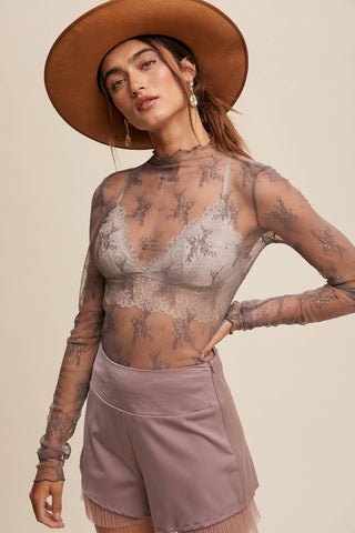 Sheer Lace Long-Sleeve Top-Long Sleeves-Listicle-Summit Lane Boutique, Women's Apparel and Gifts located in Grand Rapids, MI