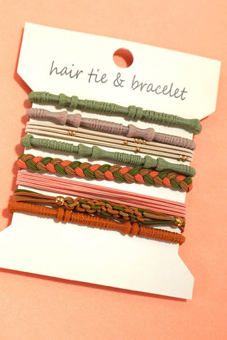 BOHO DUAL FUNCTION KNOT BRACELET HAIR TIES-Hair Accessories-JOSSLYN by wall to wall-Summit Lane Boutique, Women's Apparel and Gifts located in Grand Rapids, MI