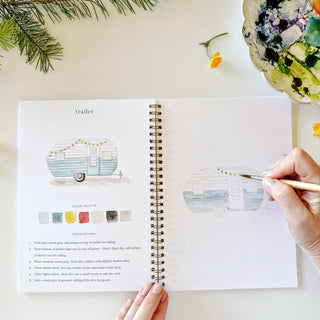 Camping watercolor workbook-Stationary-emily lex studio-Summit Lane Boutique, Women's Apparel and Gifts located in Grand Rapids, MI