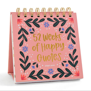 52 Weeks of Happy Quotes - Desk Flip Calendar-Stationary-Pippi Post-Summit Lane Boutique, Women's Apparel and Gifts located in Grand Rapids, MI