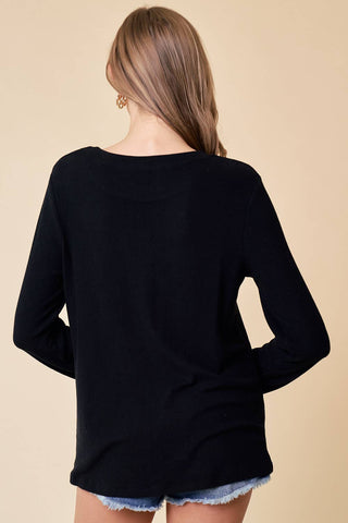Cleo Soft Knit Long Sleeve-Long Sleeves-Doe and Rae-Summit Lane Boutique, Women's Apparel and Gifts located in Grand Rapids, MI