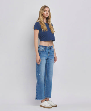 Aileeah Slim Wide Ankle-Jeans-VERVET by FLYING MONKEY-Summit Lane Boutique, Women's Apparel and Gifts located in Grand Rapids, MI
