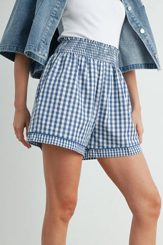 Jordan Gingham Shorts-Shorts-BUTTERMELON-Summit Lane Boutique, Women's Apparel and Gifts located in Grand Rapids, MI