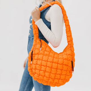 Carmen Quilted Hobo Tote Bag-Handbags-Pretty Simple-Summit Lane Boutique, Women's Apparel and Gifts located in Grand Rapids, MI