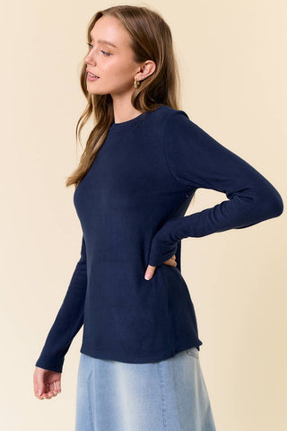 Cleo Soft Knit Long Sleeve-Long Sleeves-Doe and Rae-Summit Lane Boutique, Women's Apparel and Gifts located in Grand Rapids, MI