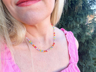 Beaded Necklace - Multi-Colored - Chloe-Necklaces-Taylor Elliott Designs-Summit Lane Boutique, Women's Apparel and Gifts located in Grand Rapids, MI