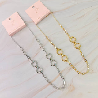 Double Equestrian Chain Necklace-Necklaces-Ellison+Young-Summit Lane Boutique, Women's Apparel and Gifts located in Grand Rapids, MI