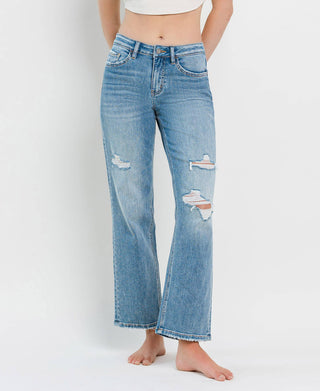 Kendall Distressed Dad Jeans-Jeans-VERVET by FLYING MONKEY-Summit Lane Boutique, Women's Apparel and Gifts located in Grand Rapids, MI
