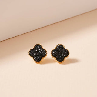 Lilla Haven Flower Druzy Stone Stud Earrings-Earrings-Frem-Summit Lane Boutique, Women's Apparel and Gifts located in Grand Rapids, MI