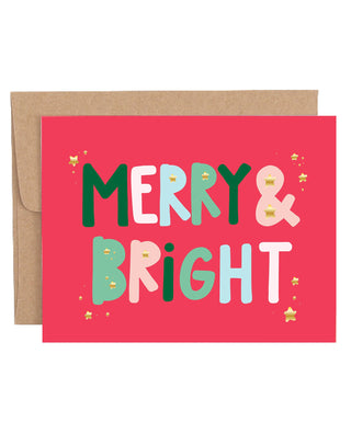 Merry & Bright Holiday Greeting Card-Greeting Cards-Callie Danielle-Summit Lane Boutique, Women's Apparel and Gifts located in Grand Rapids, MI