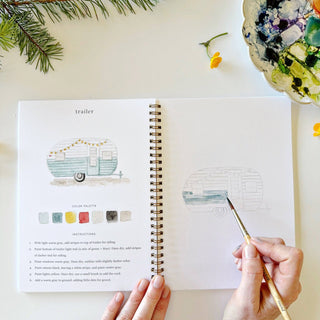 Camping watercolor workbook-Stationary-emily lex studio-Summit Lane Boutique, Women's Apparel and Gifts located in Grand Rapids, MI