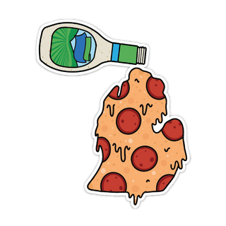 Pizza + Ranch Michigan Sticker-Stickers-Stuck on Michigan-Summit Lane Boutique, Women's Apparel and Gifts located in Grand Rapids, MI