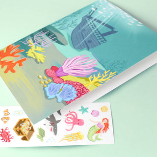 Sticker Scene Card - Under the Sea-Cards-Inklings Paperie-Summit Lane Boutique, Women's Apparel and Gifts located in Grand Rapids, MI