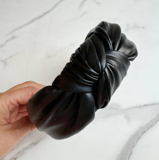 Leather Better Knotted Headband-Hair Accessories-Ellison+Young-Summit Lane Boutique, Women's Apparel and Gifts located in Grand Rapids, MI