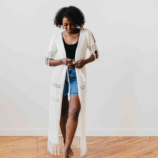 Camila Crochet Kimono-Kimonos-Pretty Simple-Summit Lane Boutique, Women's Apparel and Gifts located in Grand Rapids, MI