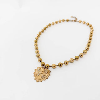 Sunburst Heart Love Pendant Necklace - WATERPROOF-Necklaces-Pretty Simple-Summit Lane Boutique, Women's Apparel and Gifts located in Grand Rapids, MI