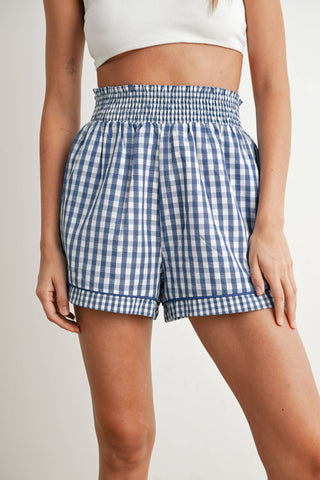 Jordan Gingham Shorts-Shorts-BUTTERMELON-Summit Lane Boutique, Women's Apparel and Gifts located in Grand Rapids, MI