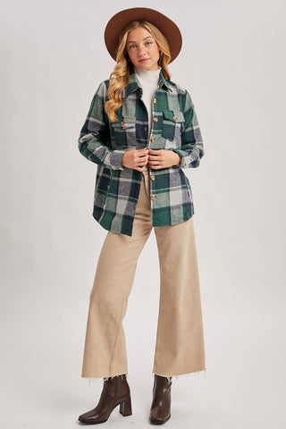 Ember Plaid Shacket-Jackets-Bluivy-Summit Lane Boutique, Women's Apparel and Gifts located in Grand Rapids, MI