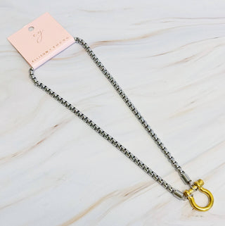 Luxe Pendant Box Chain Necklace-Necklaces-Ellison+Young-Summit Lane Boutique, Women's Apparel and Gifts located in Grand Rapids, MI
