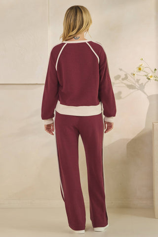 Contrast Stripe Pants-Lounge Pants-Tres Bien, Inc-Summit Lane Boutique, Women's Apparel and Gifts located in Grand Rapids, MI