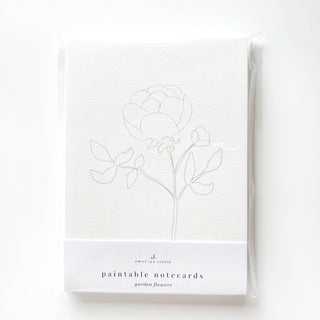 Garden flowers paintable notecards-Stationary-emily lex studio-Summit Lane Boutique, Women's Apparel and Gifts located in Grand Rapids, MI