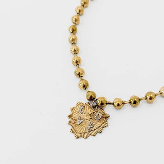 Sunburst Heart Love Pendant Necklace - WATERPROOF-Necklaces-Pretty Simple-Summit Lane Boutique, Women's Apparel and Gifts located in Grand Rapids, MI