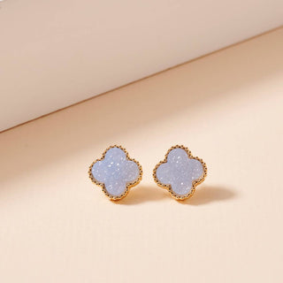 Lilla Haven Flower Druzy Stone Stud Earrings-Earrings-Frem-Summit Lane Boutique, Women's Apparel and Gifts located in Grand Rapids, MI