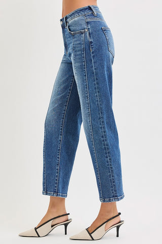 High Rise Crop Straight Jeans-Jeans-Risen-Summit Lane Boutique, Women's Apparel and Gifts located in Grand Rapids, MI