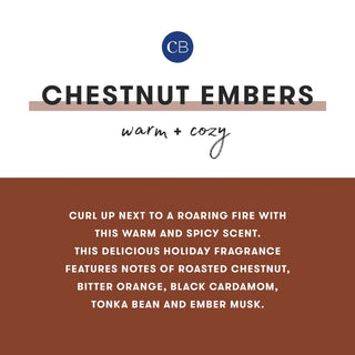 HOLIDAY MERCURY - CHESTNUT EMBERS INVERTED JAR, 10 oz-Candles-CAPRI BLUE-Summit Lane Boutique, Women's Apparel and Gifts located in Grand Rapids, MI