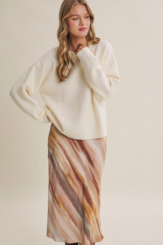 The Painted Skies Satin Maxi Skirt-Skirts-in february-Summit Lane Boutique, Women's Apparel and Gifts located in Grand Rapids, MI