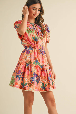 Lennon Tiered Mini Dress-Dresses-&MERCI-Summit Lane Boutique, Women's Apparel and Gifts located in Grand Rapids, MI