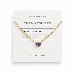The Month Code Birthstone Necklace Collection-Necklaces-Ellison+Young-Summit Lane Boutique, Women's Apparel and Gifts located in Grand Rapids, MI