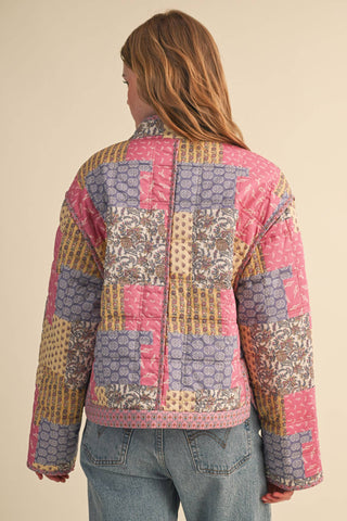 Pretty in Patchwork Quilted Jacket-Jacket-&MERCI-Summit Lane Boutique, Women's Apparel and Gifts located in Grand Rapids, MI