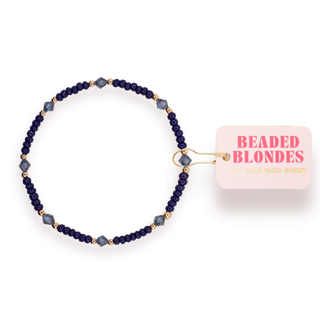 Eleanor Bracelet in Denim-bracelet-Beaded Blondes-Summit Lane Boutique, Women's Apparel and Gifts located in Grand Rapids, MI