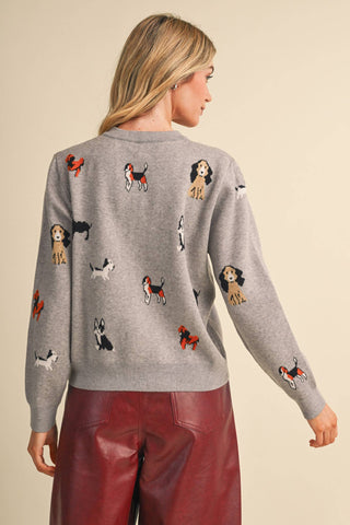 Puppy Love Knit Cardigan-Cardigans-&MERCI-Summit Lane Boutique, Women's Apparel and Gifts located in Grand Rapids, MI