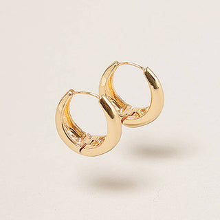 S-14K Gold Dipped Chunky Hoop Earrings-Earrings-Fashion City-Summit Lane Boutique, Women's Apparel and Gifts located in Grand Rapids, MI