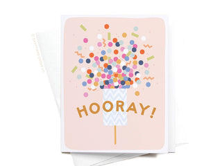 Hooray Confetti Popper Greeting Card-Greeting Cards-Easyhand Goods – formerly Onderkast-Summit Lane Boutique, Women's Apparel and Gifts located in Grand Rapids, MI