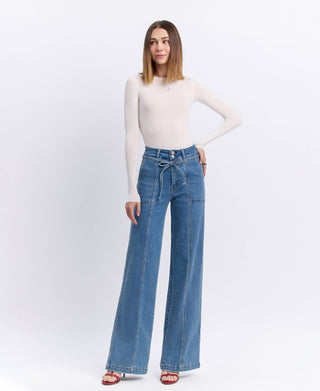 Olivia Wide Leg-Jeans-VERVET by FLYING MONKEY-Summit Lane Boutique, Women's Apparel and Gifts located in Grand Rapids, MI