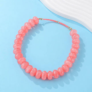 Chunky Beaded Natural Swirl Statement Necklace | 40NK9741-Necklaces-JOSSLYN by wall to wall-Summit Lane Boutique, Women's Apparel and Gifts located in Grand Rapids, MI