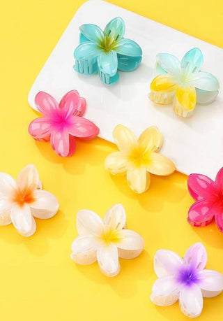Plumeria Claw Clip-Hair Accessories-JOSSLYN by wall to wall-Summit Lane Boutique, Women's Apparel and Gifts located in Grand Rapids, MI