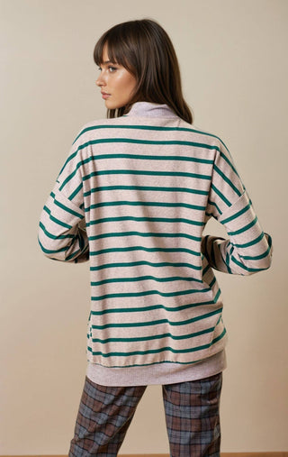 Sadie Striped Henley-pullover-Doe and Rae-Summit Lane Boutique, Women's Apparel and Gifts located in Grand Rapids, MI