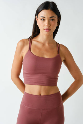 Venice Cloud Light Criss-Cross Sports Bra-Tank Top-Mono B-Summit Lane Boutique, Women's Apparel and Gifts located in Grand Rapids, MI