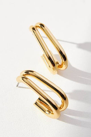 18K STAINLESS STEEL WATERPROOF TARNISH FREE HOOPS-Earrings-JOSSLYN by wall to wall-Summit Lane Boutique, Women's Apparel and Gifts located in Grand Rapids, MI