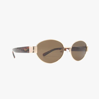 COCO AMBER Polarized Oval Metal Fashion Sunglasses-Sunglasses-Kohv Eyewear-Summit Lane Boutique, Women's Apparel and Gifts located in Grand Rapids, MI