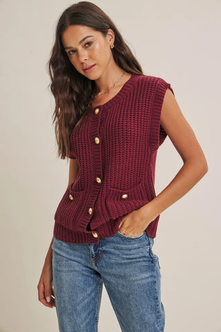The Autumn Heirloom Sweater Vest-Sweaters-in february-Summit Lane Boutique, Women's Apparel and Gifts located in Grand Rapids, MI