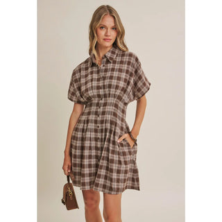 Maeve Plaid Smocked Waist Dress
