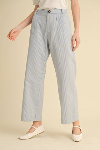 Dalton Striped Wide Leg Pants-Pants-&MERCI-Summit Lane Boutique, Women's Apparel and Gifts located in Grand Rapids, MI